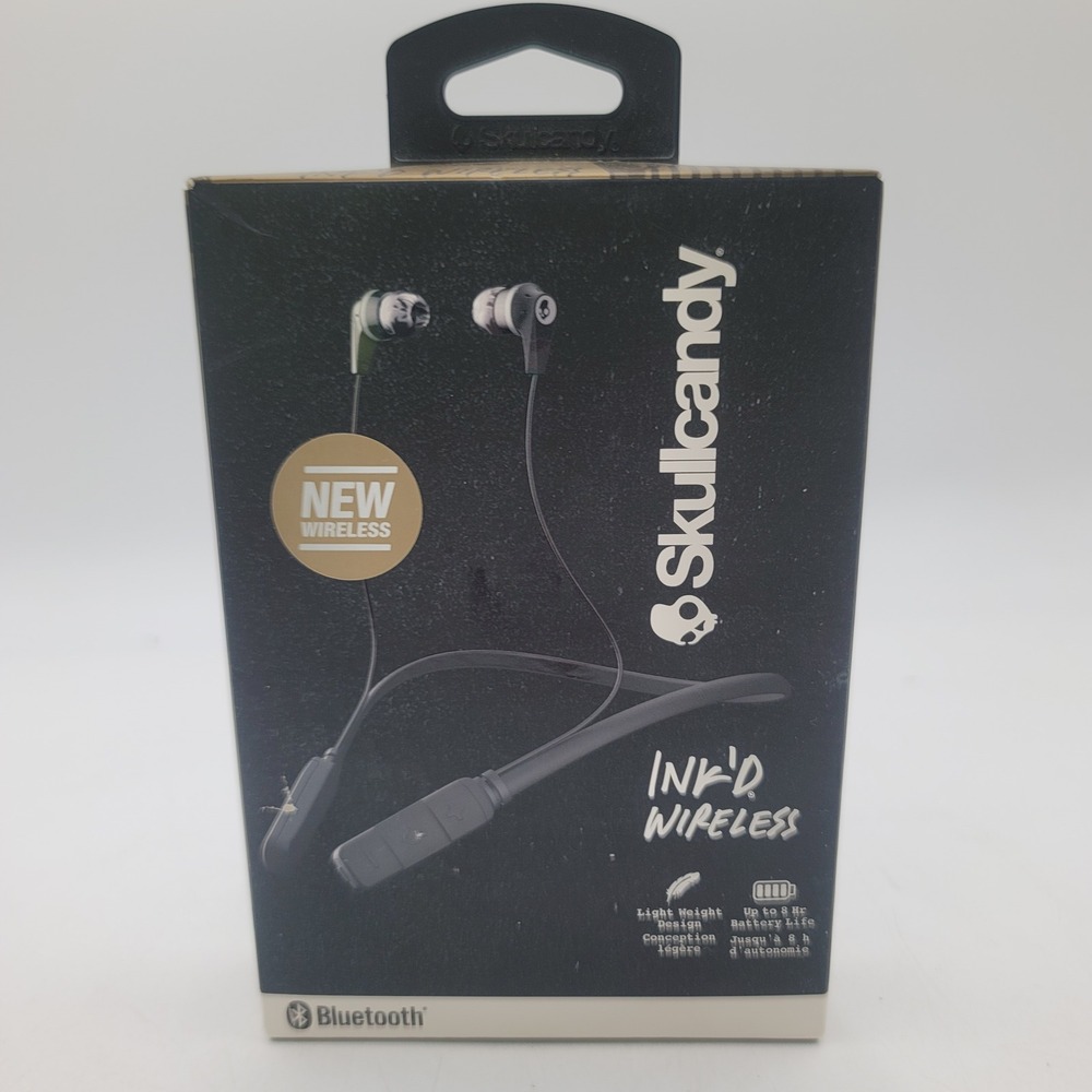 Skullcandy Ink'd Wireless Bluetooth Earbuds Black Gray S2IKW-J509 New Sealed